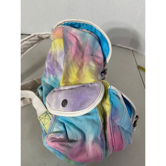 Olsenboye Tie Dye Backpack Glitter Straps Front Pocket Colorful - Picture 2 of 7